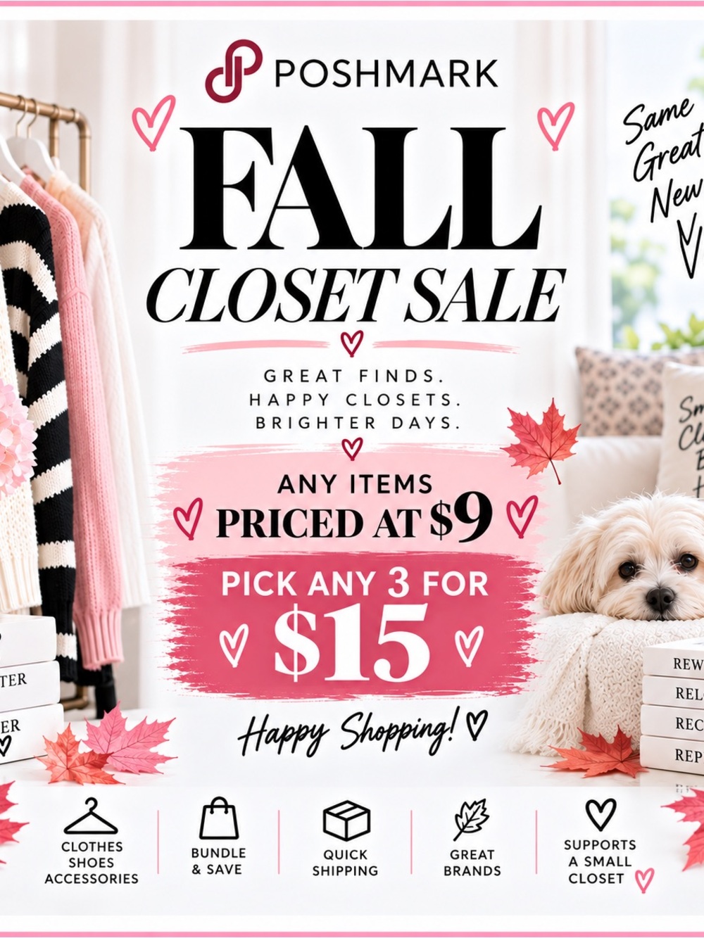 Fall Special 3 Items Priced at $9 for $15!